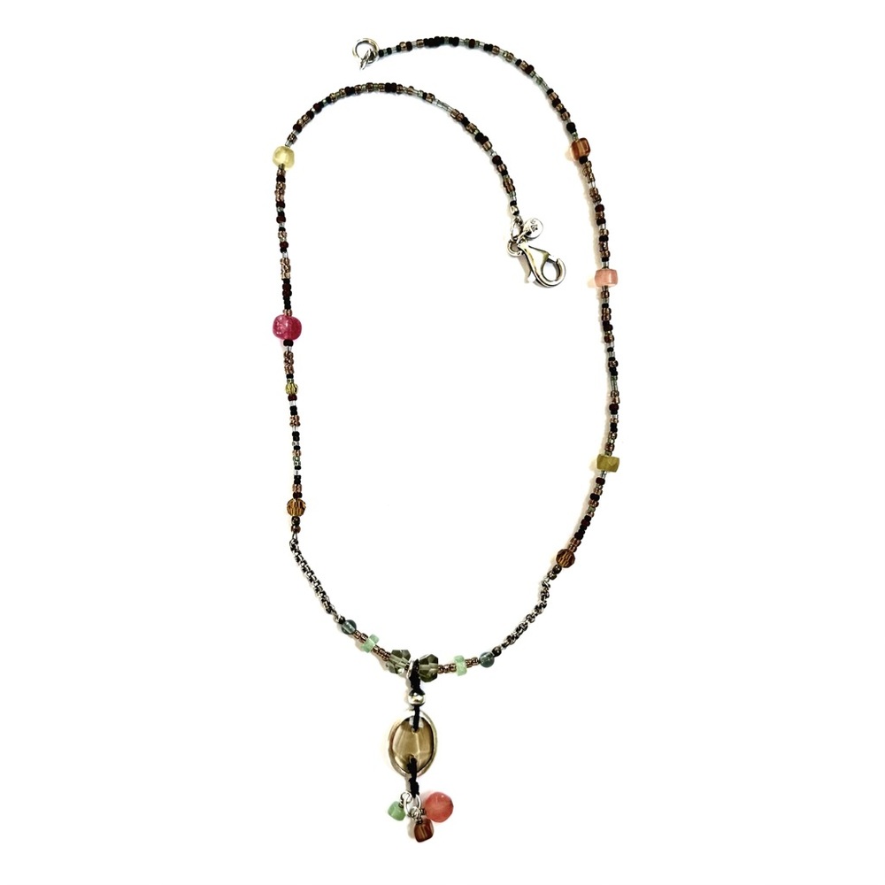 SILPADA Necklace Multi Stone Chalcedony N2008 Sterling Silver Beaded GREAT COND